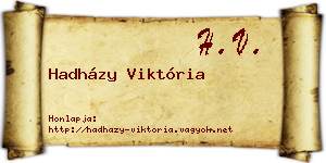Hadházy Viktória névjegykártya
